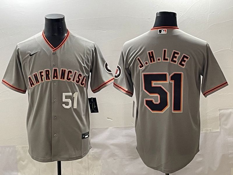Men 2025 San Francisco Giants #51 J.H.Lee Grey Game Nike MLB Jersey style 15